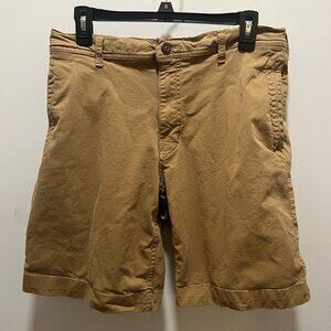 North Face Men's Size 32 Tan Brown Flat Front Hiking Walking Camping Shorts
